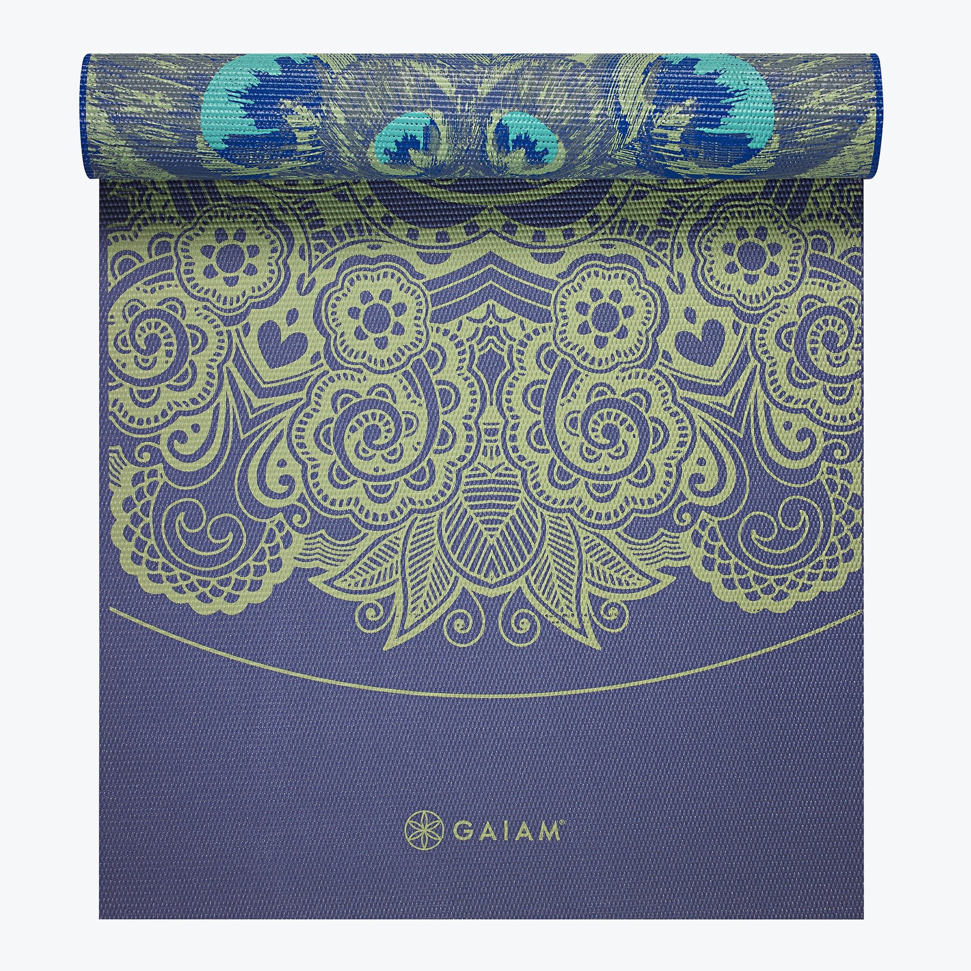 Reversible Peacock Lace Yoga Mat (6mm)