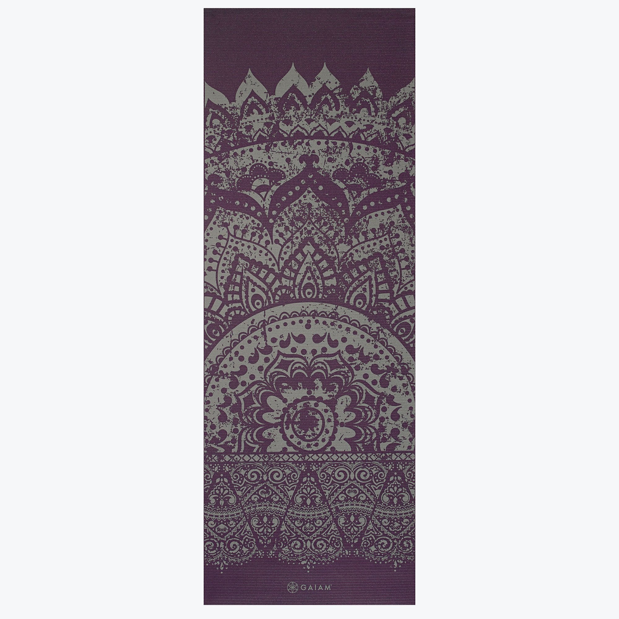 Reversible Plum Etching Yoga Mat (6mm)