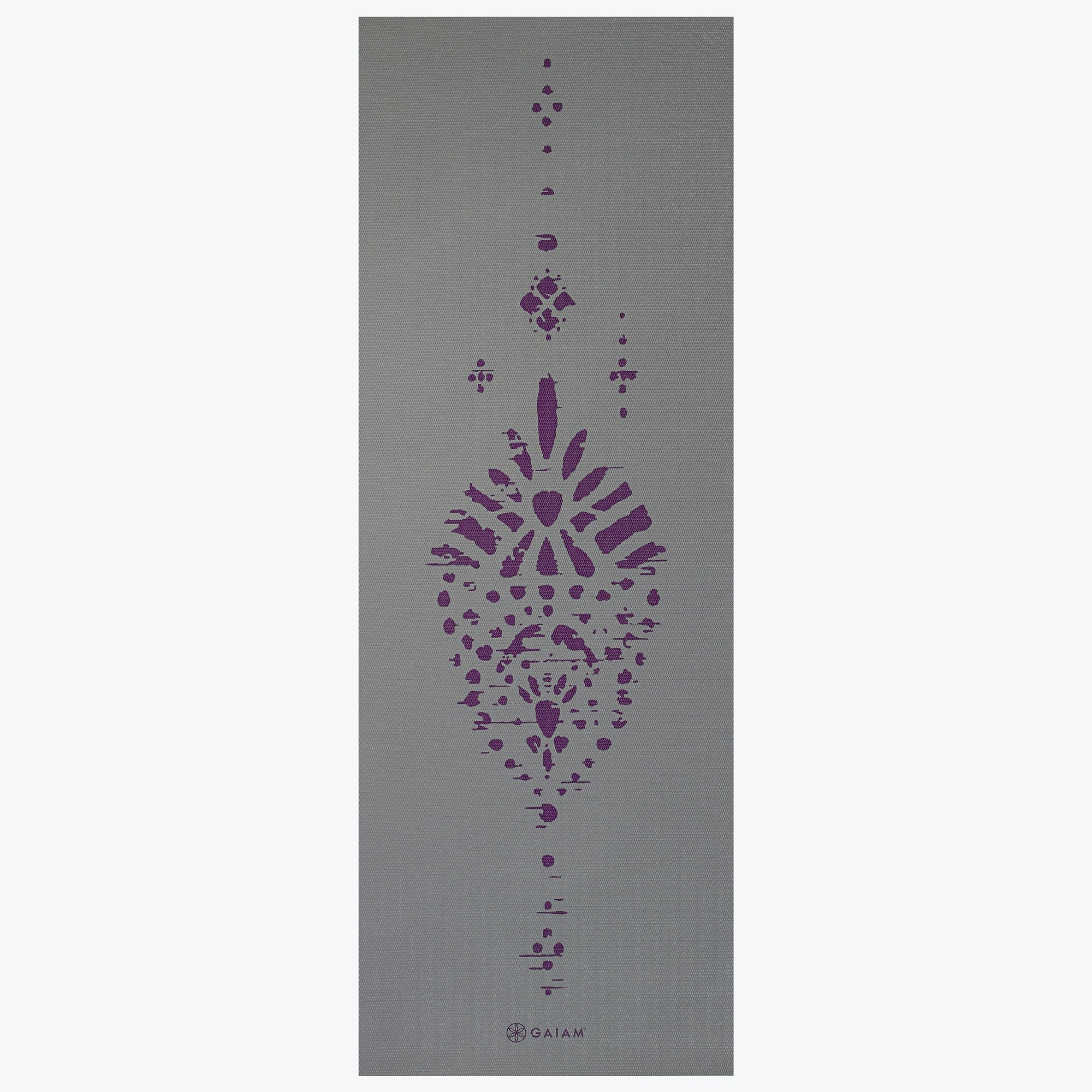 Reversible Plum Etching Yoga Mat (6mm)