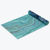 Reversible Marbled Peacock Yoga Mat (6mm)