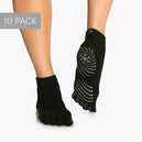 Grippy Gray Yoga Socks - 10 Pack