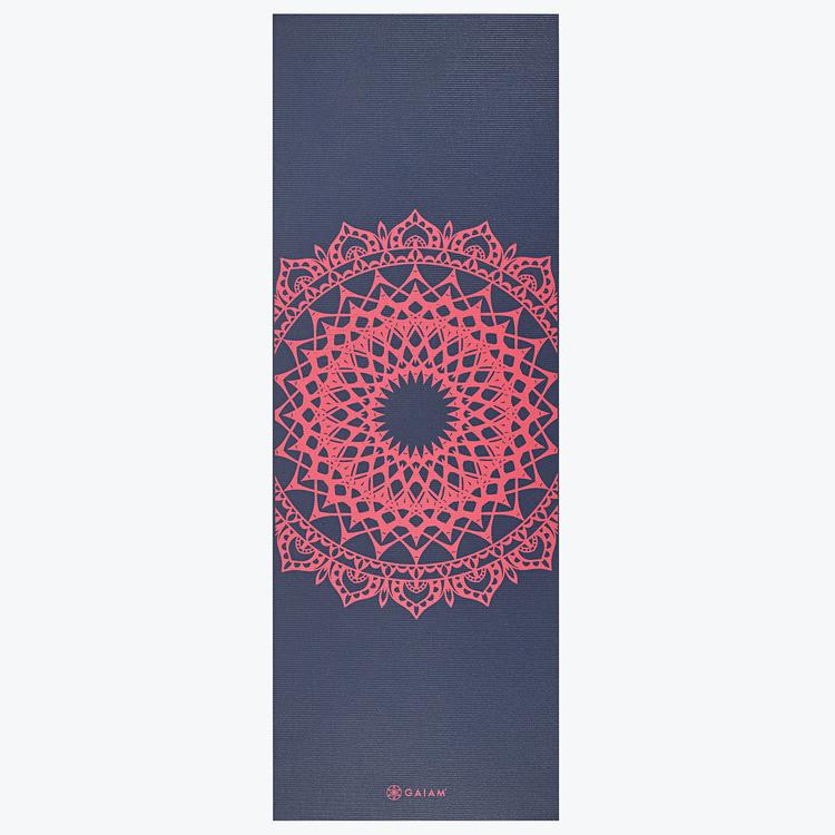 Navy Fleur Marrakesh Yoga Mat (4mm)